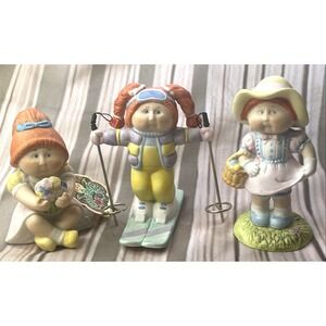 Vintage 1983-85 All Red headed Red Haired Cabbage Patch Kids Ceramic Figurines